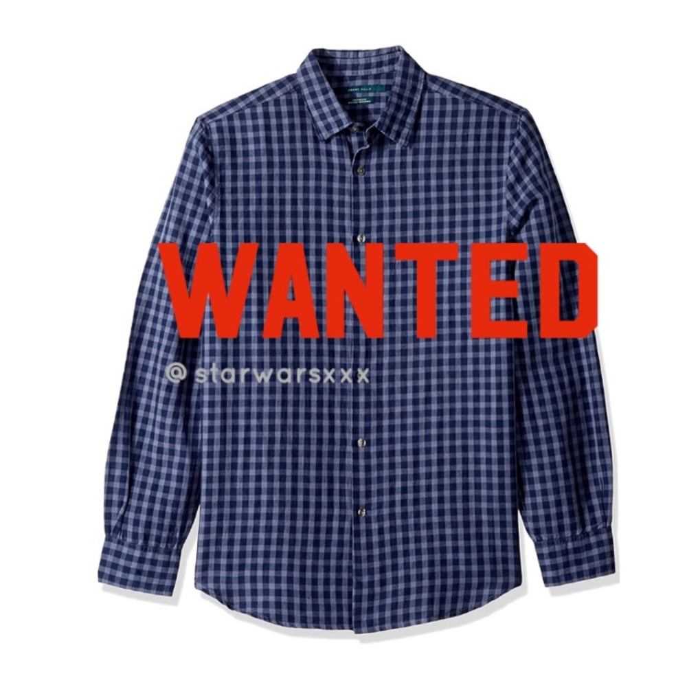 Perry Ellis Gingham Plaid Linen Cotton Shirt